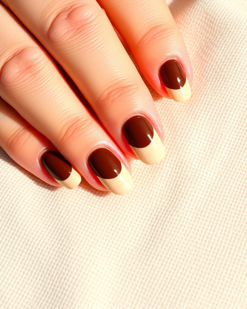 Color block chocolat et crème